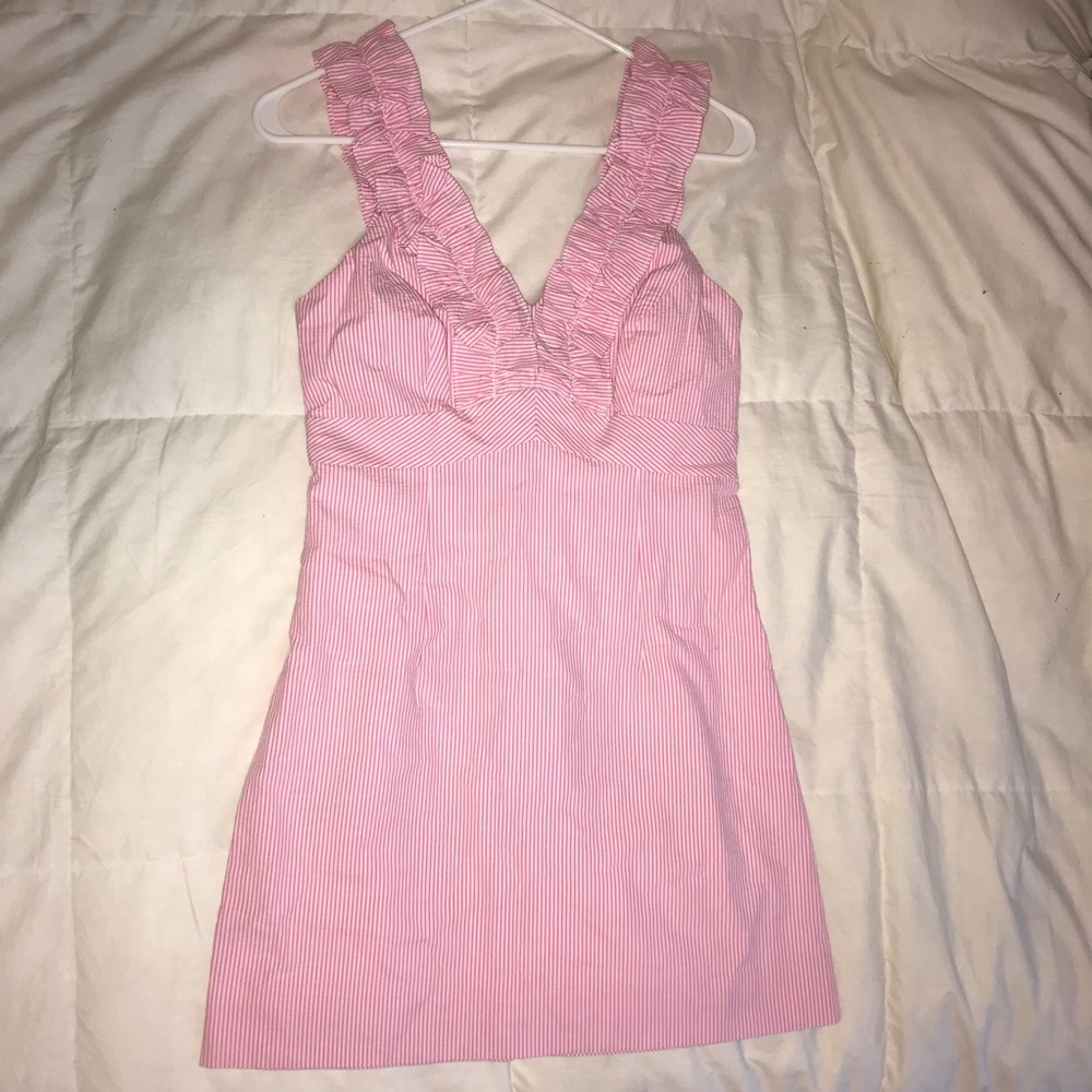 Lilly Pulitzer Pink Seersucker Dress